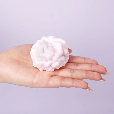 Pawtoto Grape Beads Pink-Handcrafted Grape Bead Sensory Squeeze Ball Squishy Toy Handmade