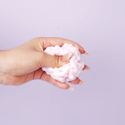 Pawtoto Grape Beads Pink-Handcrafted Grape Bead Sensory Squeeze Ball Squishy Toy Handmade