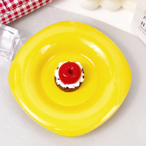 Pawtoto Mini Apple Cake Red Squishy Toy Handmade Food Grade Silicon Watery Feel Firm Soft Quick Rebound