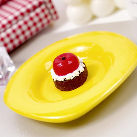 Pawtoto Mini Apple Cake Red Squishy Toy Handmade Food Grade Silicon Watery Feel Firm Soft Quick Rebound