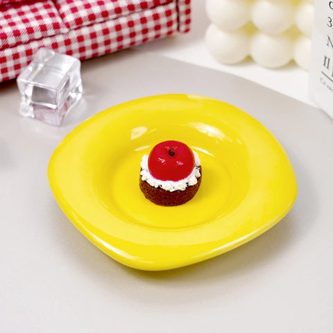 Pawtoto Mini Apple Cake Red Squishy Toy Handmade Food Grade Silicon Watery Feel Firm Soft Quick Rebound