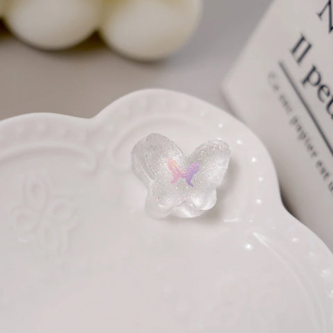 Pawtoto Mini Butterfly Transparent Squishy Toy Handmade Food Grade Silicon Watery Feel Firm Soft Quick Rebound