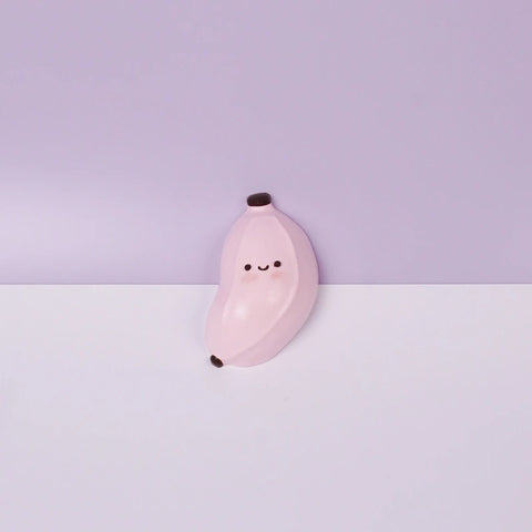 Pawtoto Little Chubby Banana Squishy Toy Handmade Food Grade Silicon Creamy Clay Feel Soft Quick Rebound