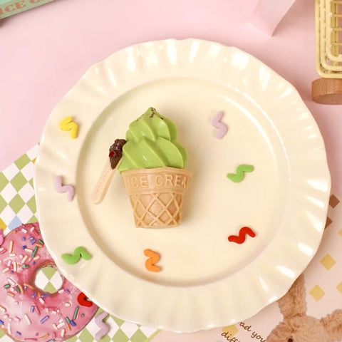 Pawtoto Pawtoto Mini Ice Cream Green Squishy Toy Handmade Food Grade Silicon  Squishy Toy Handmade Food Grade Silicon