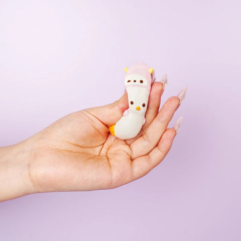 Pawtoto Mini Hat Penguin Squishy Toy Handmade Food Grade Silicon Creamy Clay Feel Soft Quick Rebound