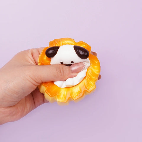 Pawtoto Mini Pineapple Puppy Yellow Squishy Toy Handmade Food Grade Silicon Creamy Clay & Dry Clay Feel Soft Quick Rebound