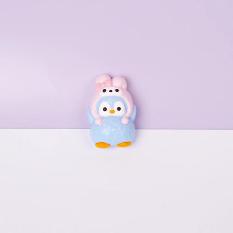 Pawtoto Mini Hat Penguin Squishy Toy Handmade Food Grade Silicon Creamy Clay Feel Soft Quick Rebound