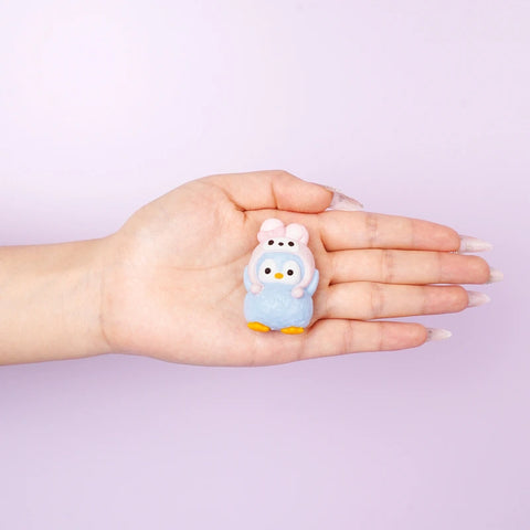 Pawtoto Mini Hat Penguin Squishy Toy Handmade Food Grade Silicon Creamy Clay Feel Soft Quick Rebound