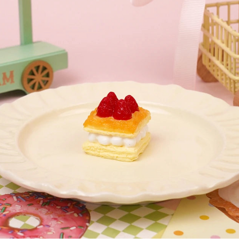 Pawtoto Mini Strawberry Cream Cookie Squishy Toy Handmade Food Grade Silicon