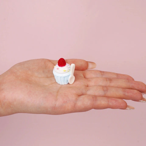 Pawtoto Mini Strawverry Muffin Cake Squishy Toy Handmade Food Grade Silicon