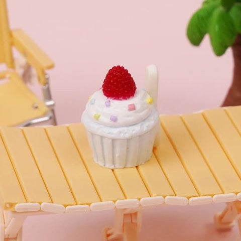 Pawtoto Mini Strawverry Muffin Cake Squishy Toy Handmade Food Grade Silicon