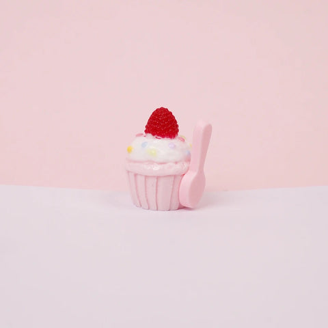 Pawtoto Mini Strawverry Muffin Cake Squishy Toy Handmade Food Grade Silicon