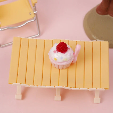 Pawtoto Mini Strawverry Muffin Cake Squishy Toy Handmade Food Grade Silicon