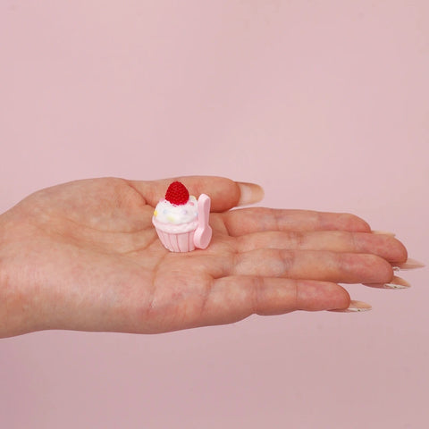 Pawtoto Mini Strawverry Muffin Cake Squishy Toy Handmade Food Grade Silicon