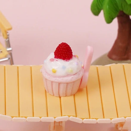 Pawtoto Mini Strawverry Muffin Cake Squishy Toy Handmade Food Grade Silicon