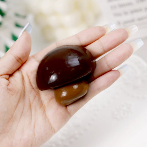 Pawtoto Mushroom Squishy Toy Handmade Food Grade Silicon Thick Creamy Feel Medium Soft Slow Rebound