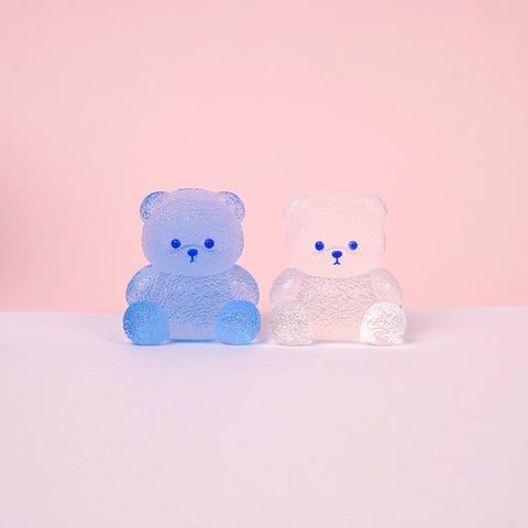 Pawtoto Pair of Sitting Bear Squishy Toy Handmade Food Grade Silicon