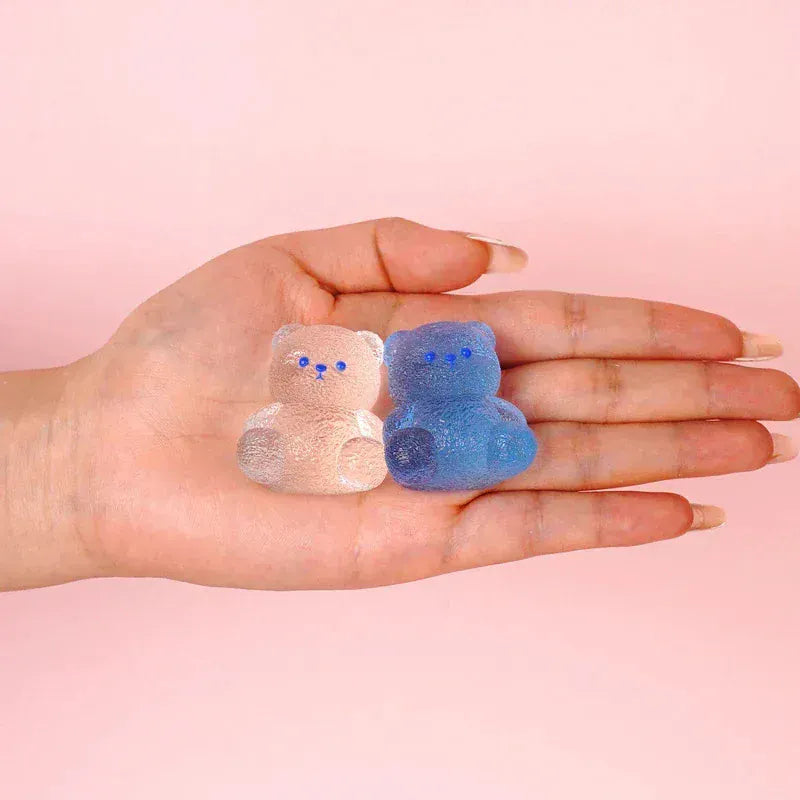 Pawtoto Handmade Sitting Bear Squishy Toy – Stress Relief Silicone Toy
