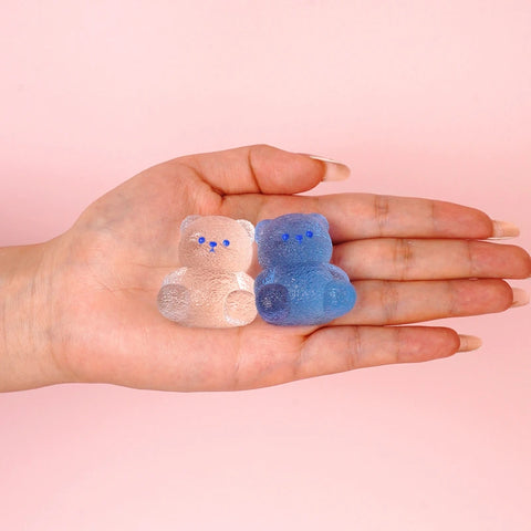 Pawtoto Pair of Sitting Bear Squishy Toy Handmade Food Grade Silicon