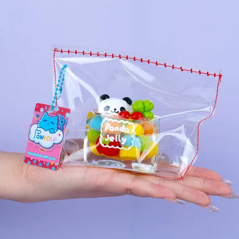Pawtoto Panda Candy Aquarium Shaved Ice Squishy Toy Handmade Food Grade Silicon Creamy Clay Feel Soft Quick Rebound