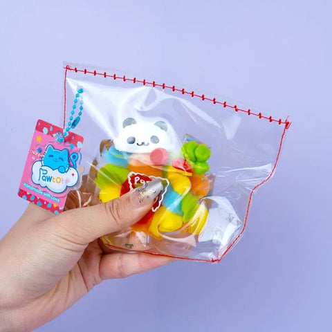 Pawtoto Panda Candy Aquarium Shaved Ice Squishy Toy Handmade Food Grade Silicon Creamy Clay Feel Soft Quick Rebound