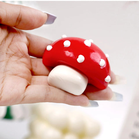 Pawtoto Mushroom Squishy Toy Handmade Food Grade Silicon Thick Creamy Feel Medium Soft Slow Rebound
