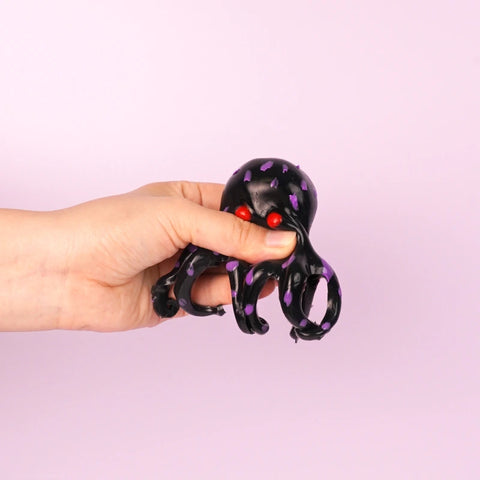 Pawtoto Purple-Ring Venom Octopus Squishy Toy Handmade Food Grade Silicon Clay Feel Soft Quick Rebound