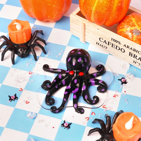 Pawtoto Purple-Ring Venom Octopus Squishy Toy Handmade Food Grade Silicon Clay Feel Soft Quick Rebound