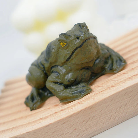 Pawtoto Realistic Frog Squishy Toy Handmade Food Grade Silicon Creamy Clay Feel Firm Soft Quick Rebound