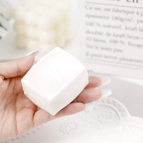 Pawtoto Realistic Tofu Cube White Squishy Toy Handmade Silicon Soft