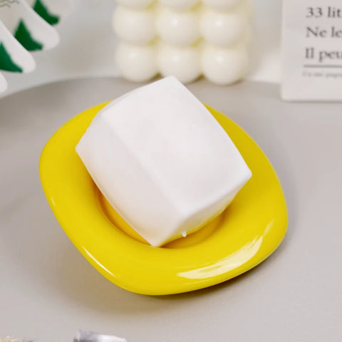 Pawtoto Realistic Tofu Cube White Squishy Toy Handmade Silicon Soft