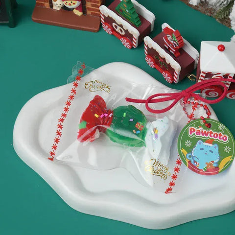 Pawtoto クリスマスシリーズ スクイーズおもちゃ 手作り 食品グレード シリコン粘土 柔らかくて素早く反発