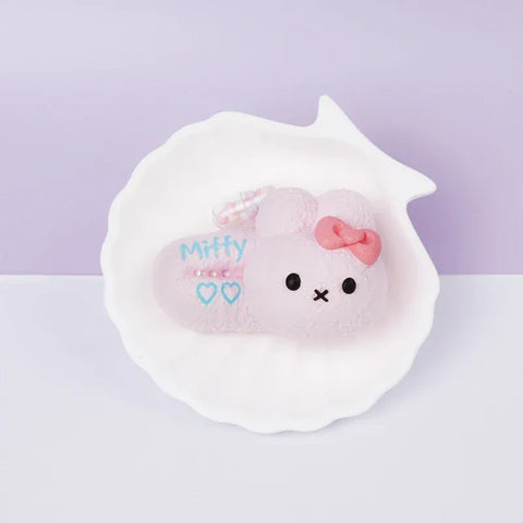 Pawtoto ソフトぬいぐるみ ピンク バニーヘアクリップ スクイーズおもちゃ 手作り 食品グレードシリコン クリーミー粘土 柔らかく素早く反発