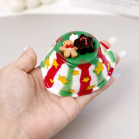 Pawtoto Starry Pudding Christmas Squishy Toy Handmade Food Grade Silicon Creamy Clay Feel Soft Quick Rebound