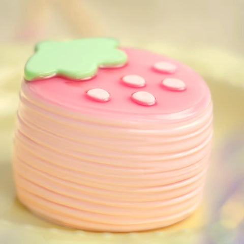 Pawtoto Strawberry Jelly Mille Crepe Squishy Toy Handmade Food Grade Silicon Resistance Clay Feel Soft Slow Rebound