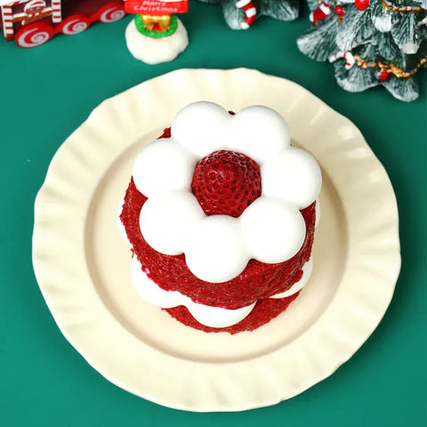 Pawtoto ストロベリームースケーキ スクイーズおもちゃ 手作り 食品グレードシリコン クリーミー粘土 柔らかくて素早い反発