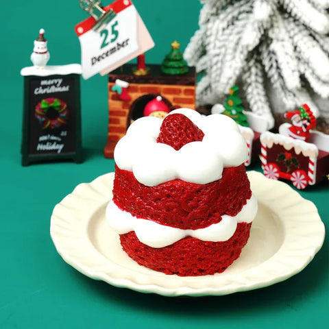 Pawtoto ストロベリームースケーキ スクイーズおもちゃ 手作り 食品グレードシリコン クリーミー粘土 柔らかくて素早い反発