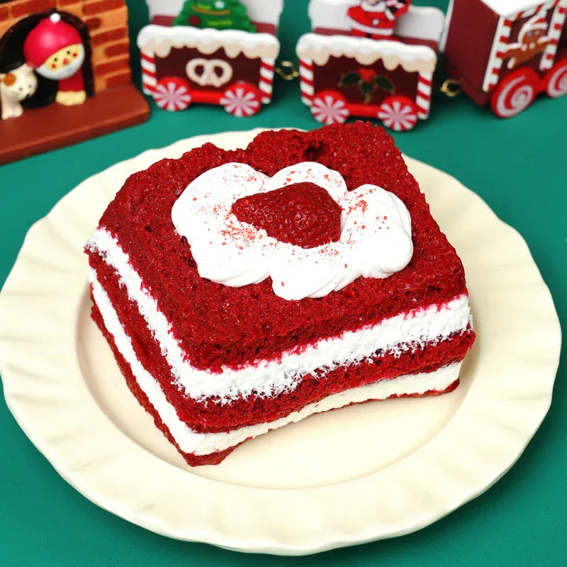 Pawtoto ストロベリームースケーキ スクイーズおもちゃ 手作り 食品グレードシリコン クリーミー粘土 柔らかくて素早い反発