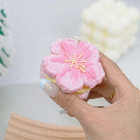 Pawtoto Stuffed Sakura Cookie Squishy Toy Handmade Food Grade Silicon Creamy Clay Feel Soft Quick Rebound