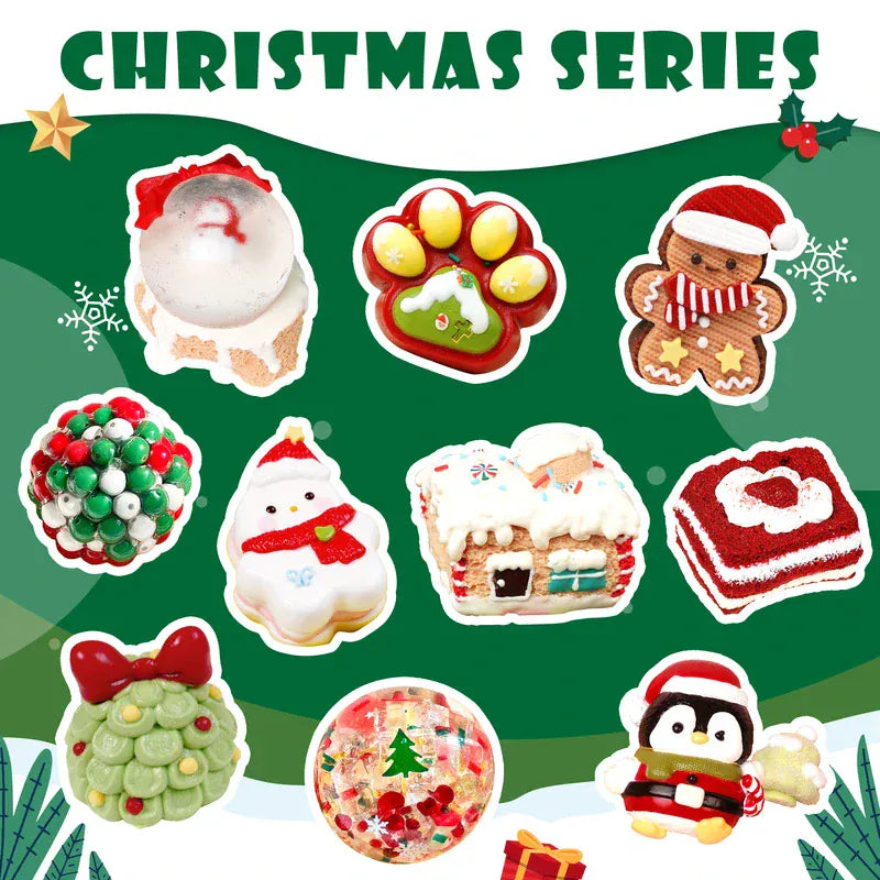 Pawtoto クリスマスシリーズ スクイーズおもちゃ 手作り 食品グレード シリコン粘土 柔らかくて素早く反発